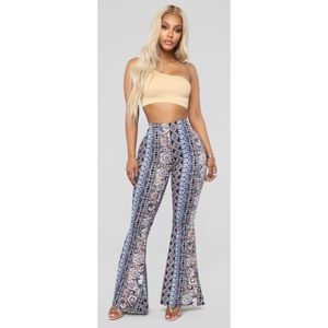 Aliz Pants - Blue/combo fashion nova